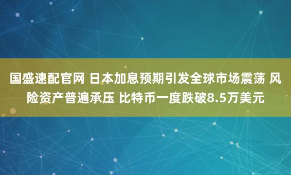 国盛速配官网 日本加息预期引发全球市场震荡 风险资产普遍承压 比特币一度跌破8.5万美元