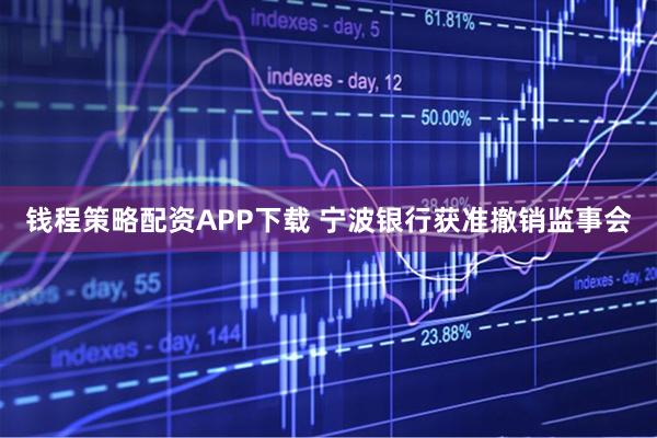 钱程策略配资APP下载 宁波银行获准撤销监事会
